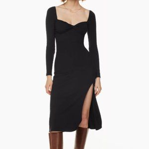 Wilfred Palm Dress long-sleeve knit sweetheart dress